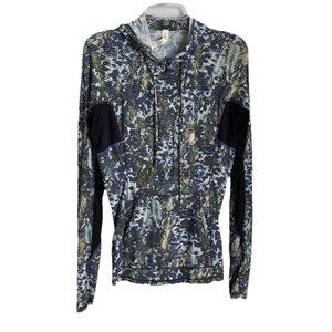 Lululemon Athletica Runbeam Hoodie Floral Sport Multicolor 1/4 Zip Women's